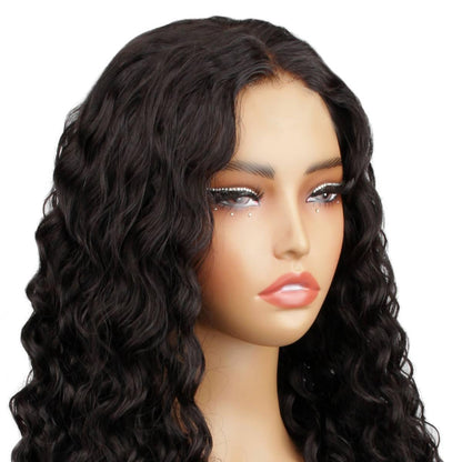 side view 2x6 hd beach wave wig