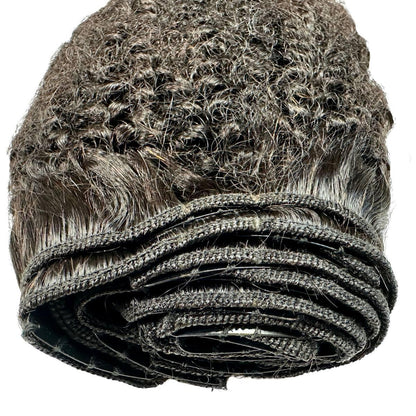 weft view of afro kinky curly clip ins