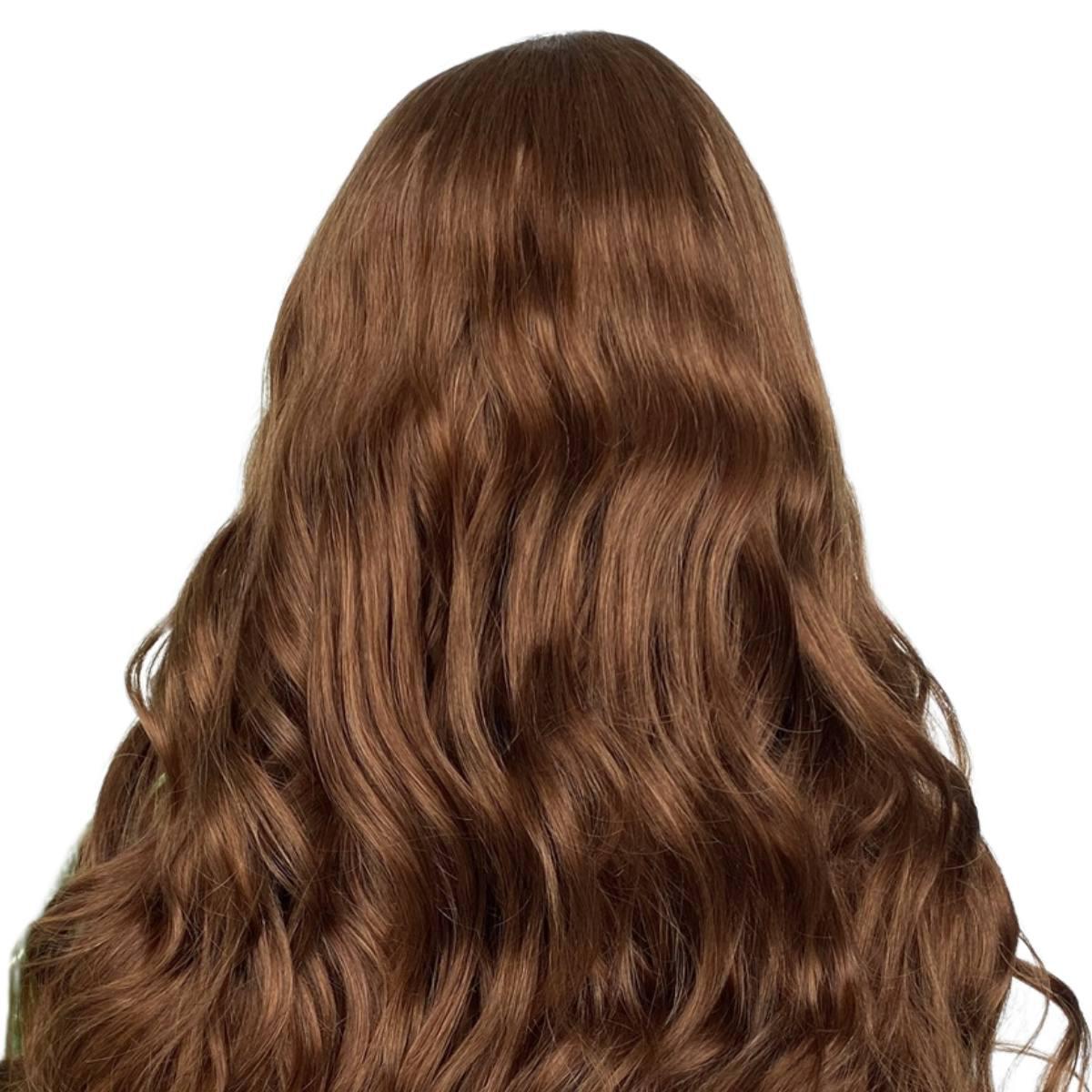 auburn body wave capless wig back