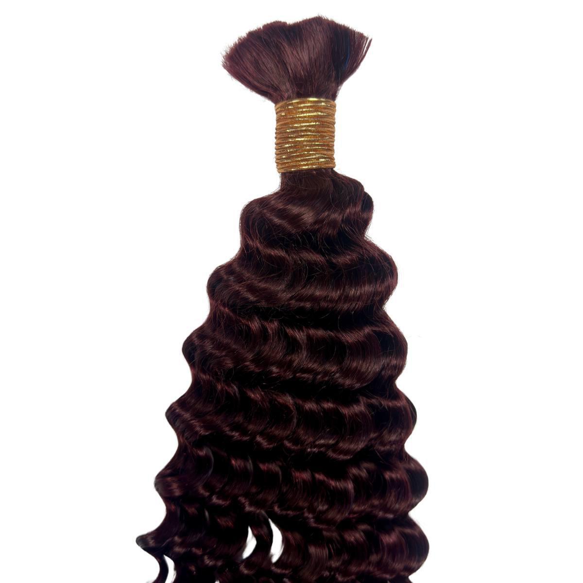 Burgundy Bulk Hair Extensions Braiding Hair