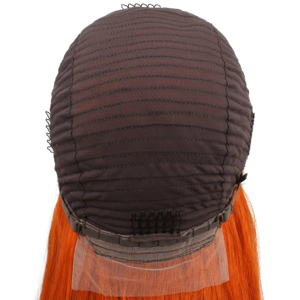 inside of cap of Copper Straight 13x4 Transparent Lace Front Wig