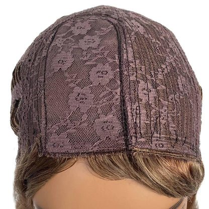 dark auburn blonde wavy cap