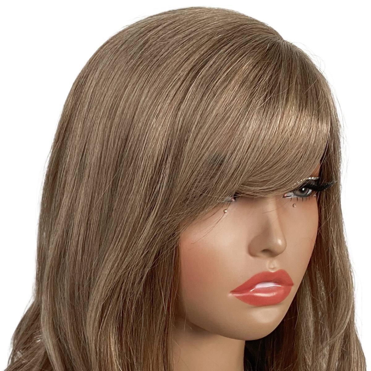 Dark Auburn Blonde Wavy Capless Bang