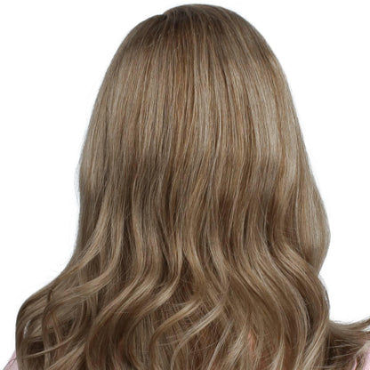 dark auburn blonde wavy capless