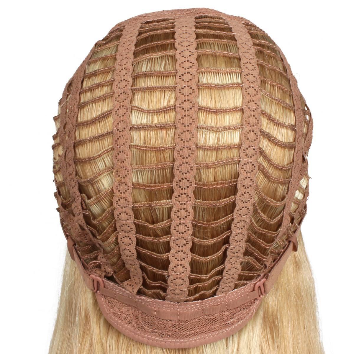 Dark Blonde Straight Capless Wig Back Cap