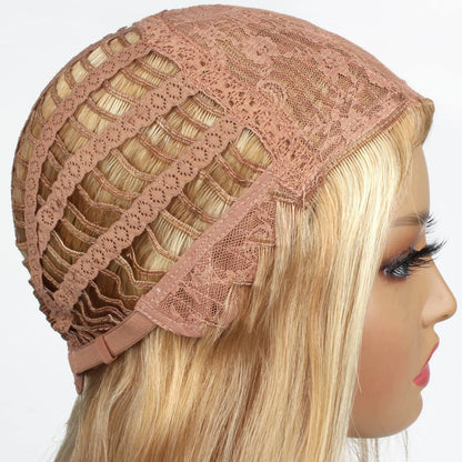 Dark Blonde Straight Capless Wig Cap