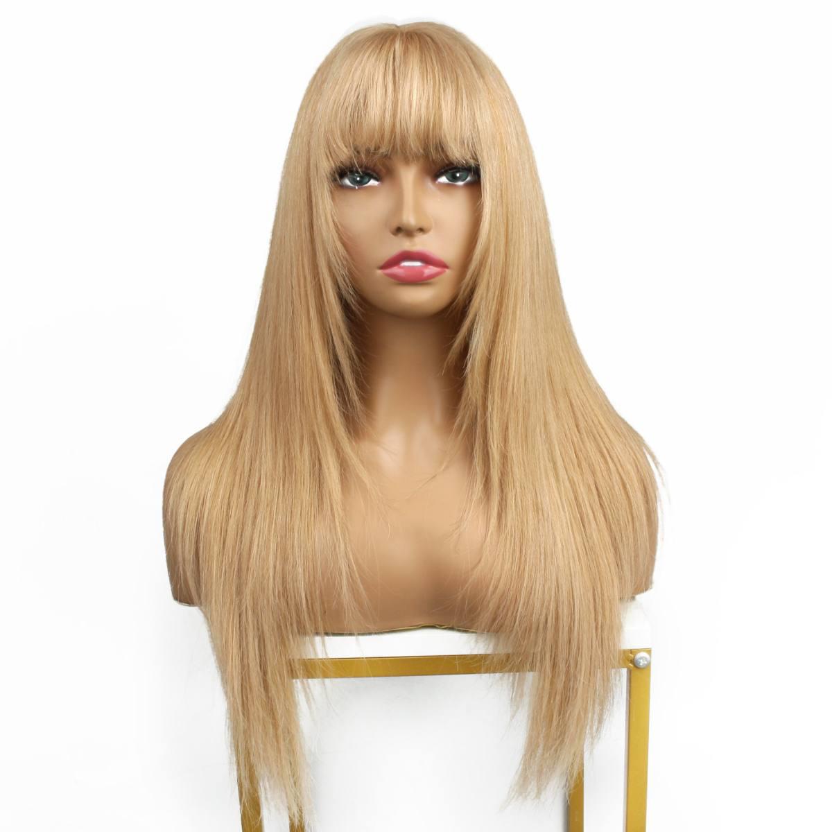 Dark Blonde Straight  Capless Wig