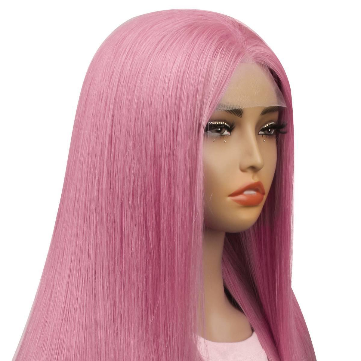 Fuschia Straight 13x4 Transparent Wig