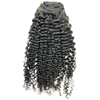 human kinky curly clip extension