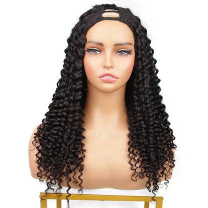 Kinky Curly V Part Wig Front