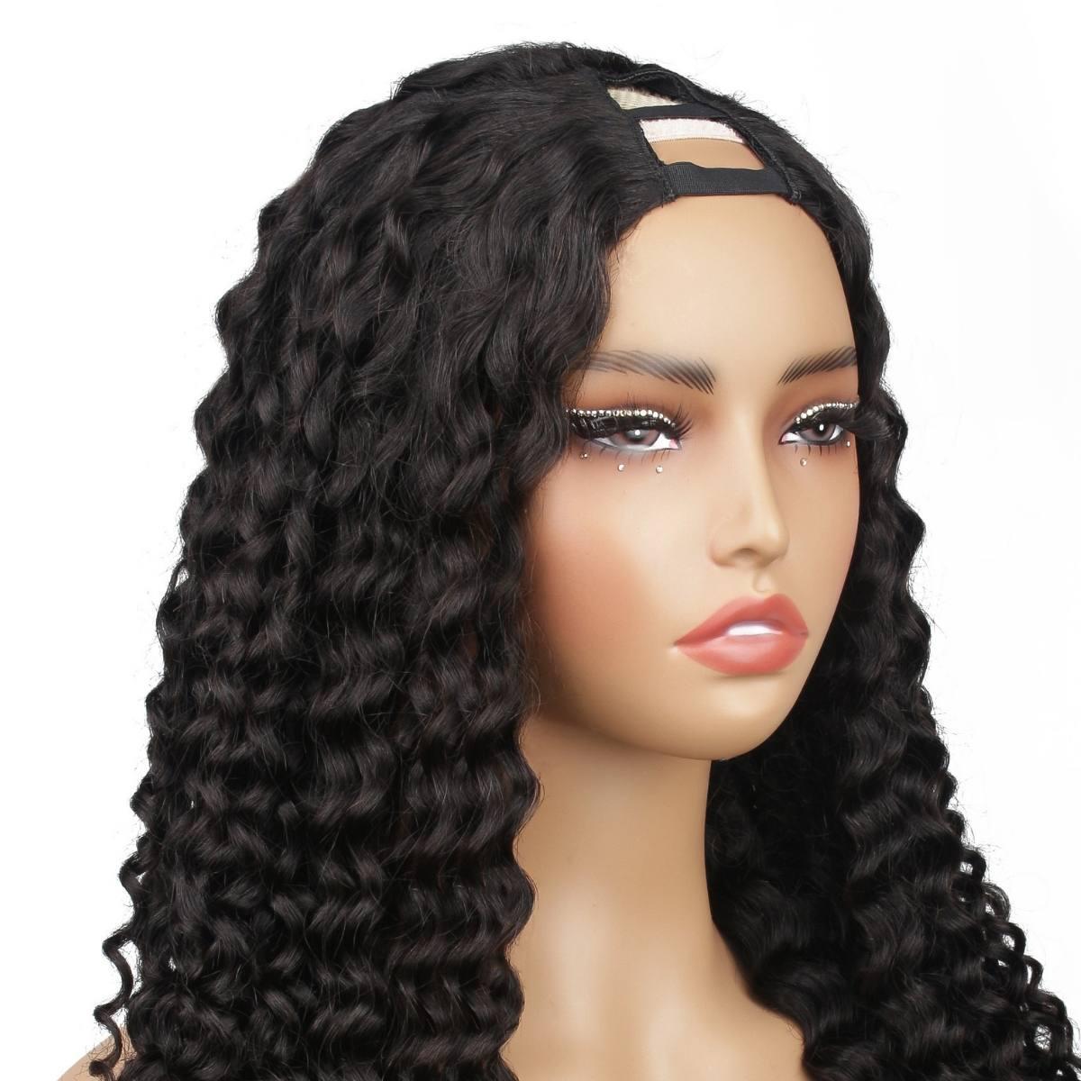 front side view of latin wave v part wig