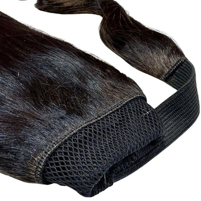 natural black ponytail cuff