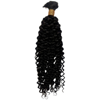 full view of water wave raw bulk hair