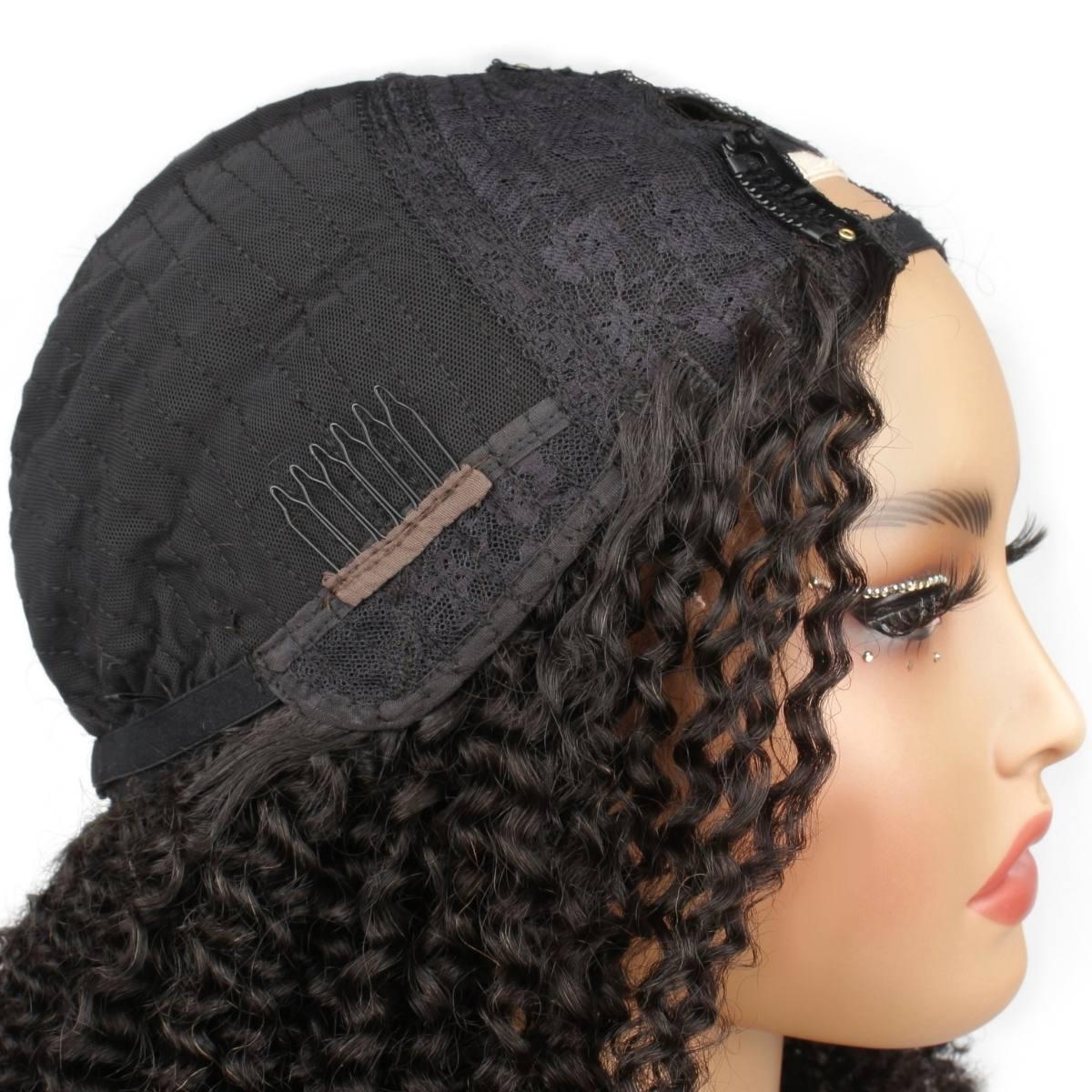 side cap view afro kinky curly v part 