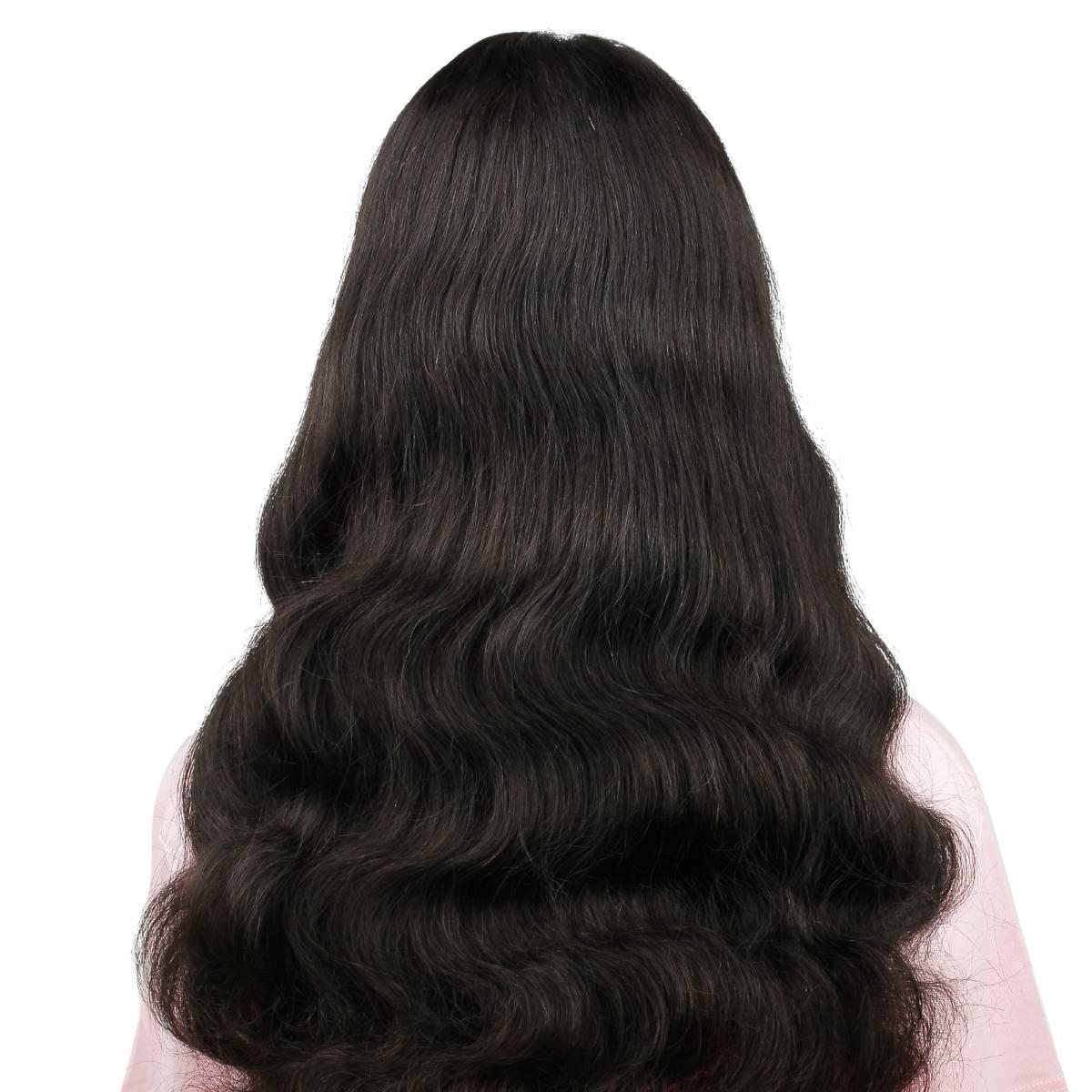 back view of body wave hd 2x6 wig