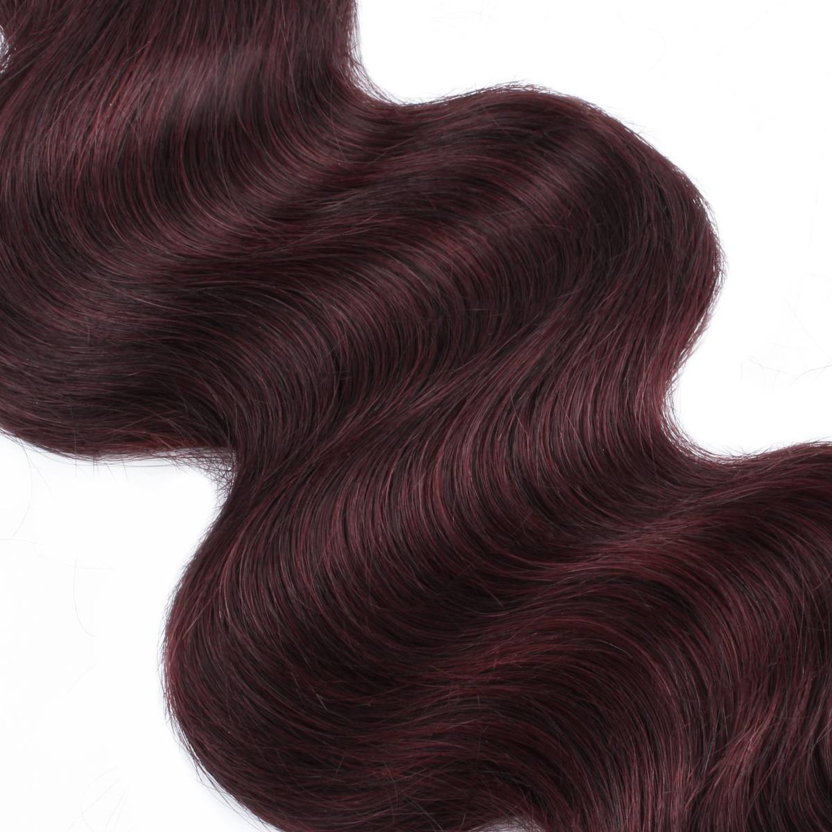 burgundy bundle body wave pattern