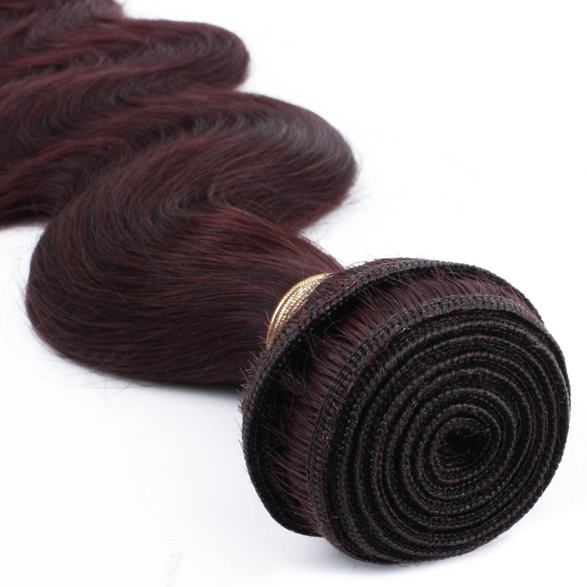 burgundy human hair bundle weft