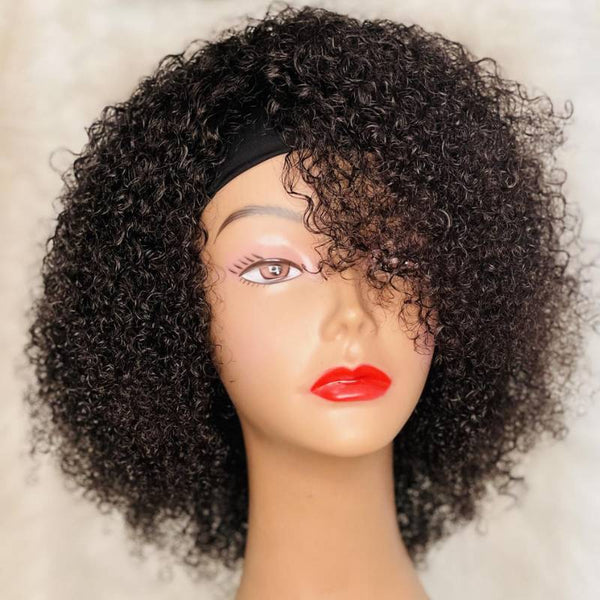 curly headband wig