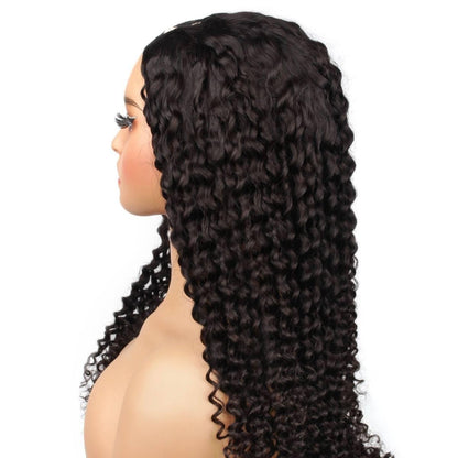 back view deep curl v part wig