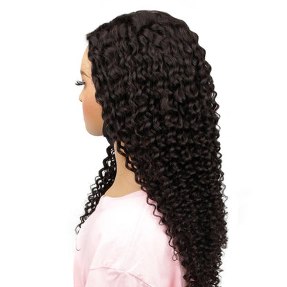 back side of deep curly 2x6 hd wig