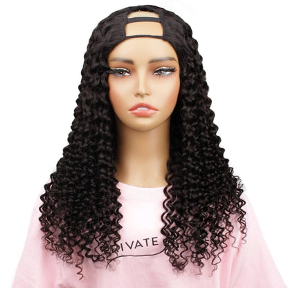 deep curly u part wig