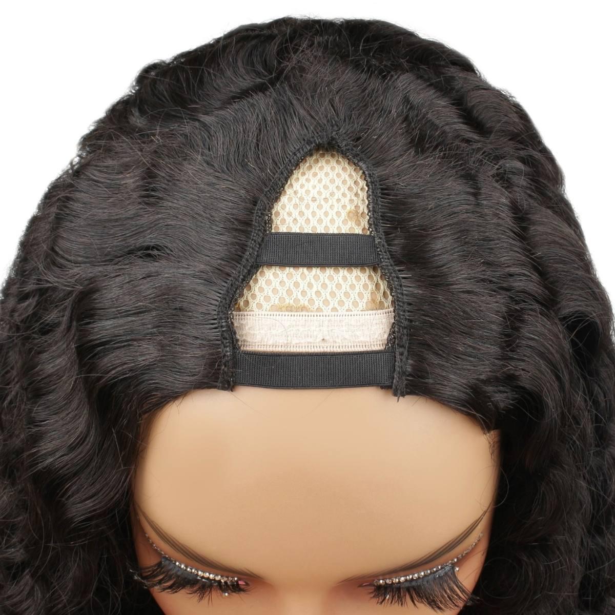 top view for deep wave v part wig