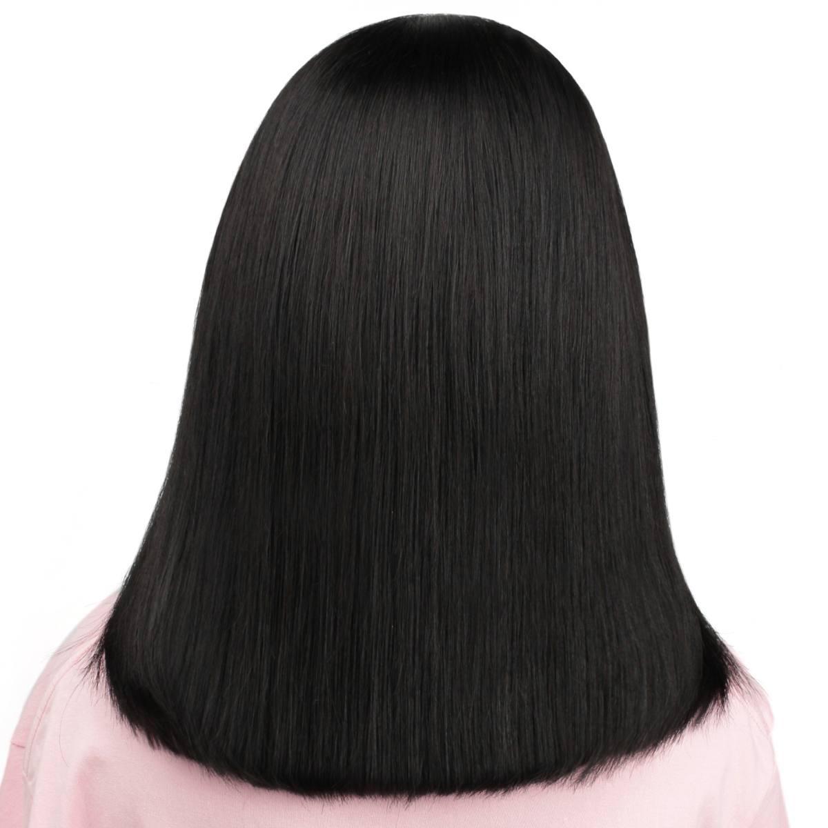 jet black 7x7 hd bob wig back