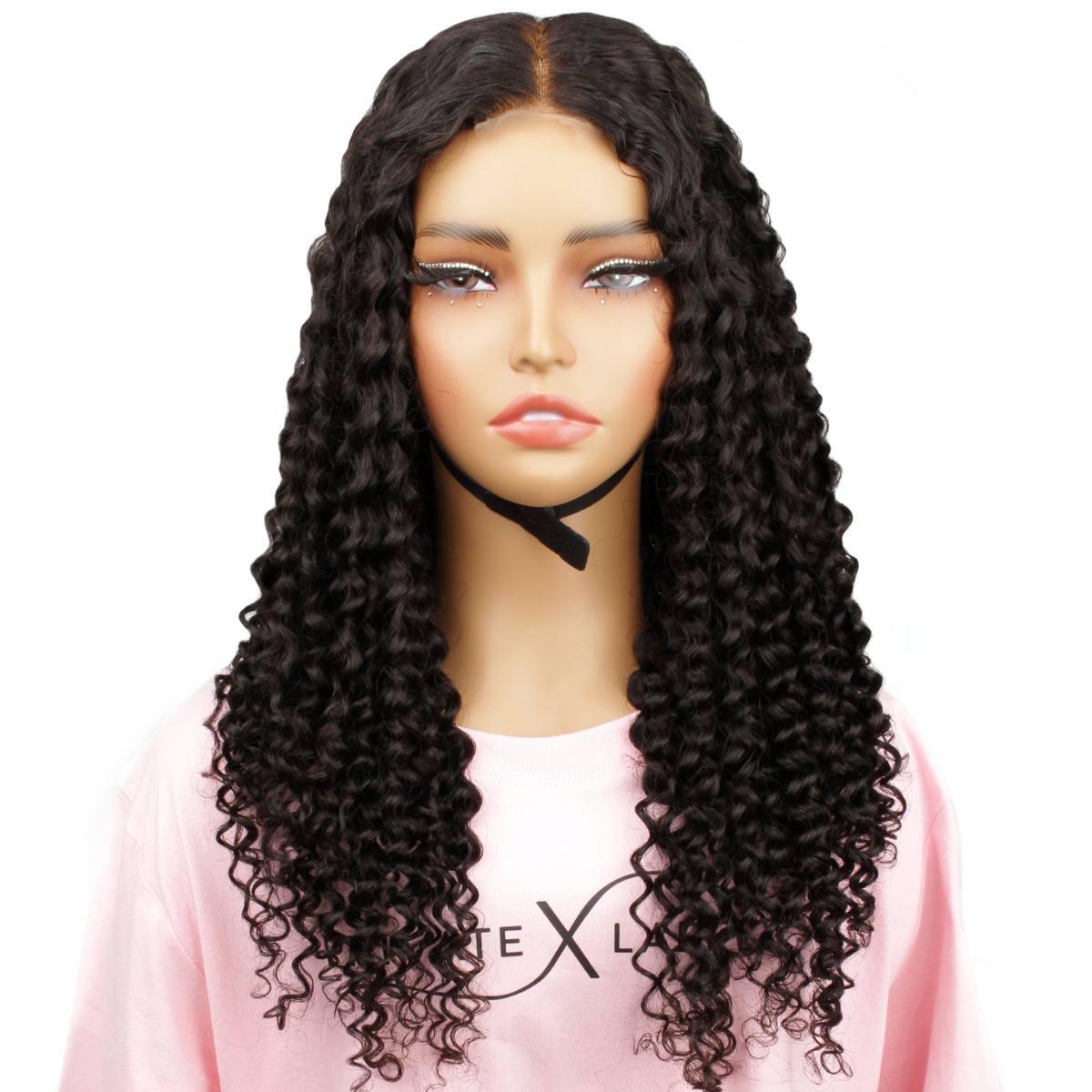 front of kinky curly 2x6 hd closure wig