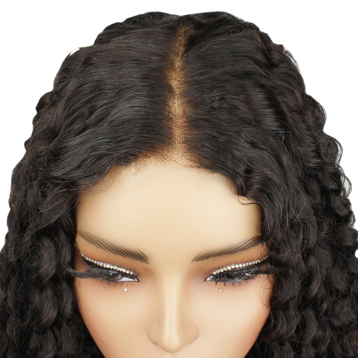 top of lace of kinky curly 2x6 hd closure wig