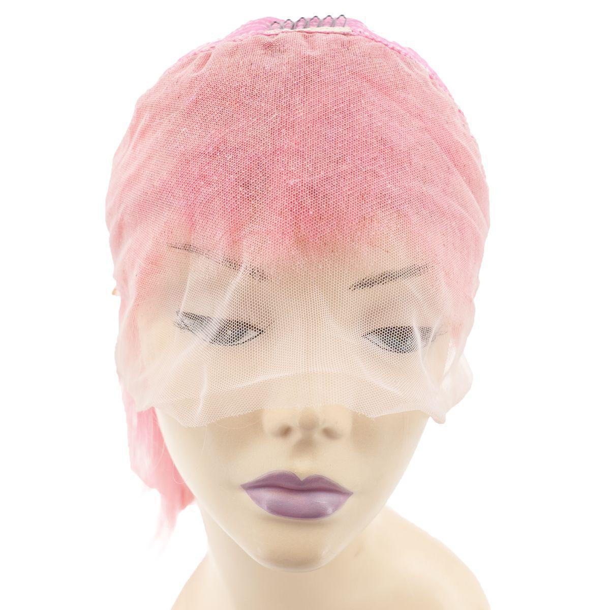 inside lace view of cotton candy bob wig