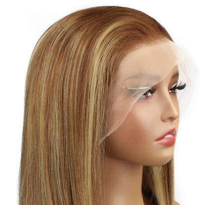 Light Highlight Straight 13x4 Transparent Lace Front Bob Wig