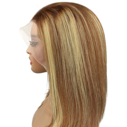 Light Highlight Straight 13x4 Transparent Lace Front Bob Wig