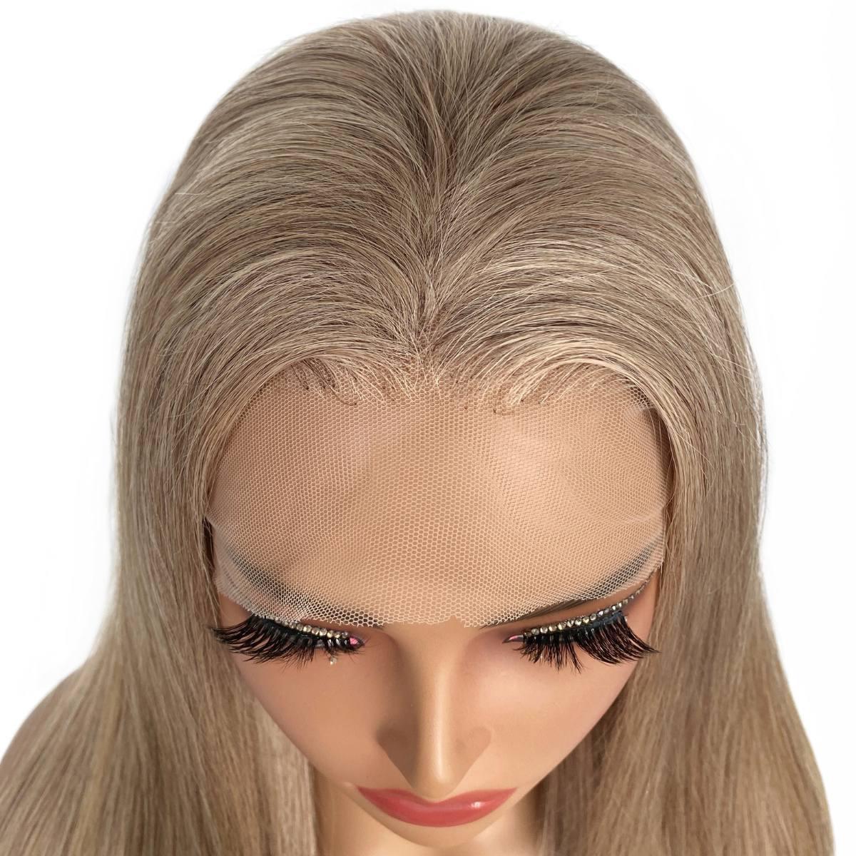 hairline of Light Ash Blonde Straight 13x4 Lace Front Wig