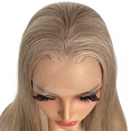 hairline of Light Ash Blonde Straight 13x4 Lace Front Wig