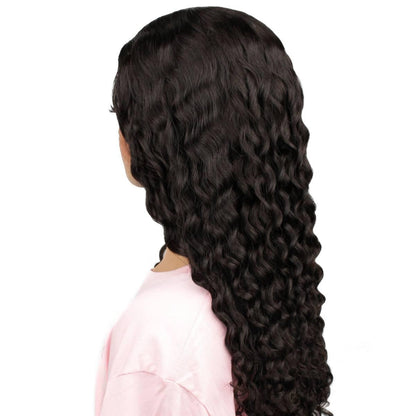 back side of messy curl 2x6 hd closure wig