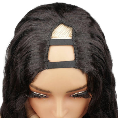 top of natural wave v part wig