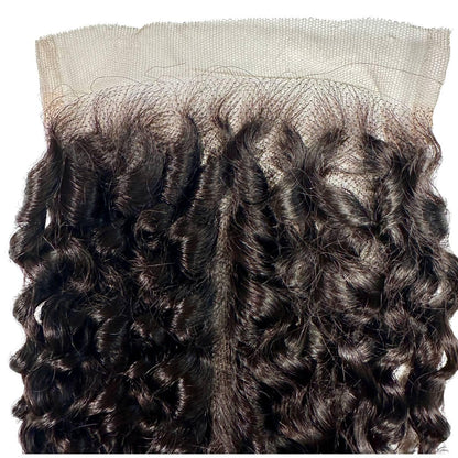 raw Kinky Curly transparent 5x5 Closure Front