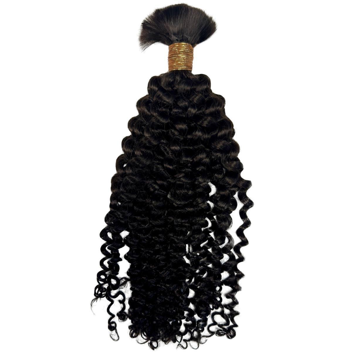 raw kinky curly bulk braiding hair