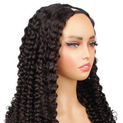 front side of tight curl v part wig