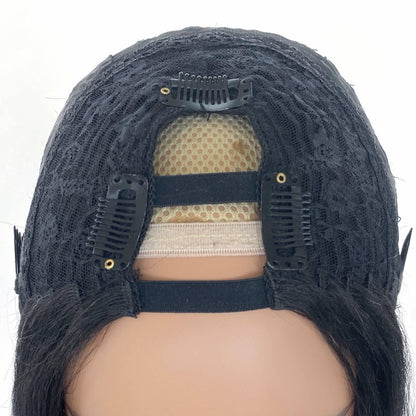 yaki straight v part wig inside top view