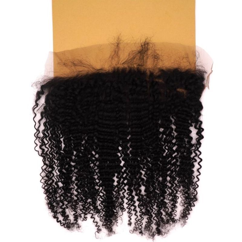 13x6 Transparent Jerry Curly Frontal tan