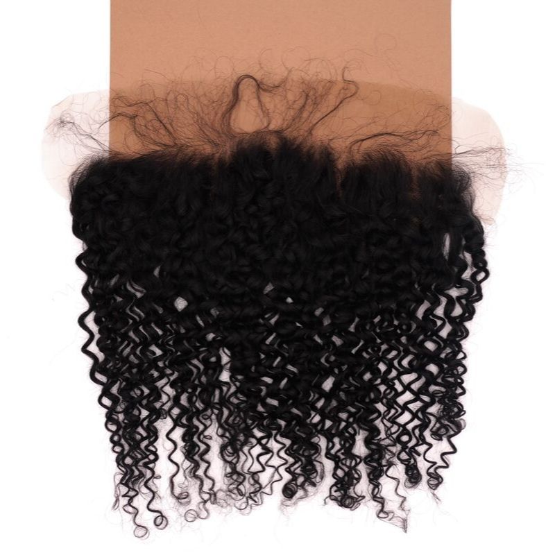 13x6 Transparent Kinky Curly Frontal brown