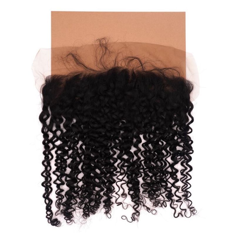 13x6 Transparent Deep Curly Frontal brown