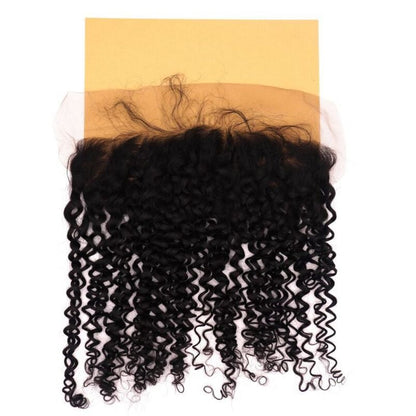 13x6 Transparent Deep Curly Frontal tan