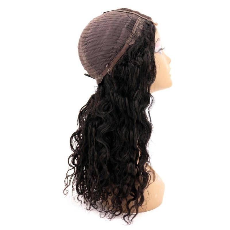 Beach Wave HD Closure Wig inside