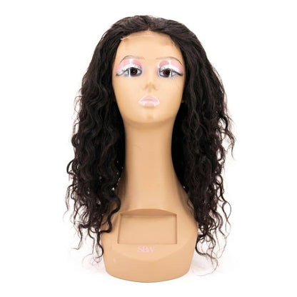 4"x4" messy curly hd closure wig 