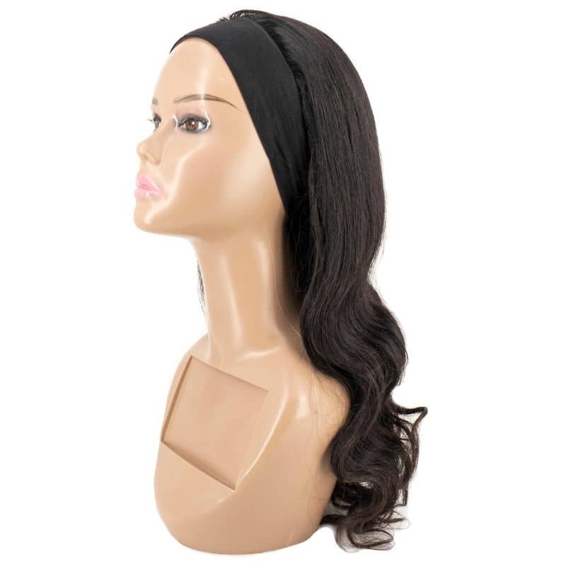 BW headband wig side