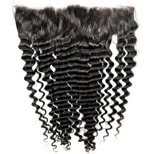 13x4 Brazilian deep wave frontals transparent