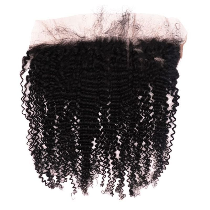 Raw 13"X4" Jerry Curly Transparent Lace Frontal