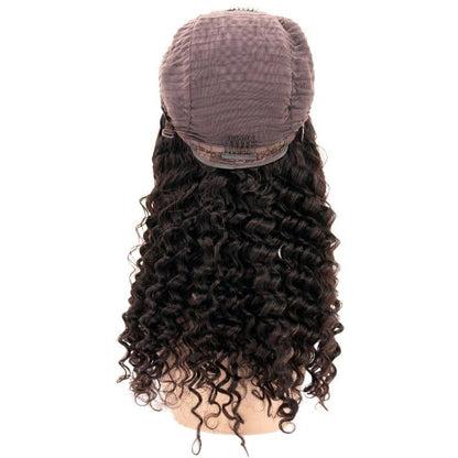 deep wave transparent closure wig cap back